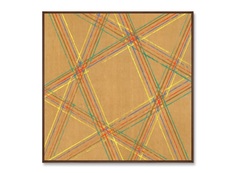 Репродукция картины на холсте vintage print of japanese textile №24, 1904г. (картины в квартиру) мультиколор 105x105 см.