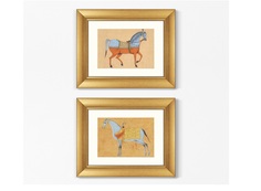Набор из 2-х репродукций картин в раме indian horse , 1820г. (картины в квартиру) мультиколор 50x40 см.