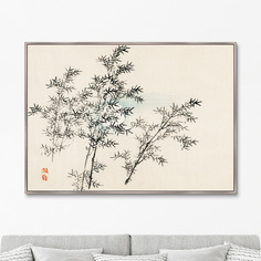 Репродукция картины на холсте bamboo, 1885г. (картины в квартиру) серый 105x75 см.
