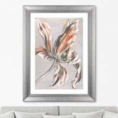 Репродукция картины в раме tulip, 1699г. (картины в квартиру) серый 60x80 см.