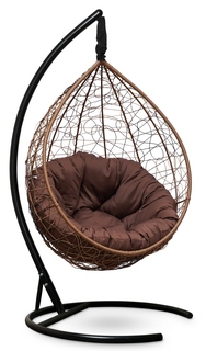 Подвесное кресло sevilla verde горячий шоколад с коричневой подушкой (лаура) коричневый 110x195x110 см. Laura