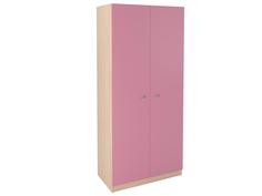 Шкаф прямой 45 дуб молочный/розовый (рв-мебель) розовый 90x45x200 см.