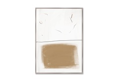 Репродукция картины на холсте half full no1 (картины в квартиру) мультиколор 75x105 см.