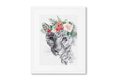 Репродукция картины в раме graceful jaguar (картины в квартиру) мультиколор 42x52 см.