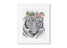 Репродукция картины в раме graceful tiger (картины в квартиру) мультиколор 42x52 см.
