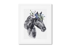 Репродукция картины в раме graceful horse (картины в квартиру) мультиколор 42x52 см.