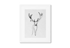 Репродукция картины в раме deer (картины в квартиру) мультиколор 42x52 см.