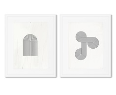 Набор из 2-х репродукций картин в раме the play of forms no5 (картины в квартиру) мультиколор 42x52 см.