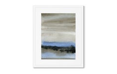 Репродукция картины в раме autumn sky, forest and river (картины в квартиру) мультиколор 42x52 см.