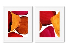 Набор из 2-х репродукций картин в раме forms and colors, composition no5 (картины в квартиру) мультиколор 42x52 см.