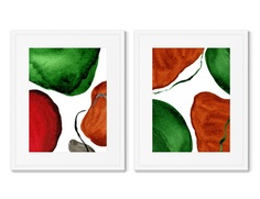 Набор из 2-х репродукций картин в раме forms and colors, composition no6 (картины в квартиру) мультиколор 42x52 см.