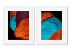 Набор из 2-х репродукций картин в раме forms and colors, composition no12 (картины в квартиру) мультиколор 42x52 см.