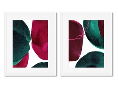 Набор из 2-х репродукций картин в раме forms and colors, composition no9 (картины в квартиру) мультиколор 42x52 см.