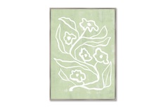 Репродукция картины на холсте branches in color, no2 (картины в квартиру) зеленый 75x105 см.