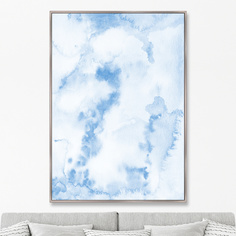 Репродукция картины на холсте the sky (картины в квартиру) голубой 75x105 см.