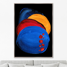 Репродукция картины на холсте forms and colors, composition no34 (картины в квартиру) мультиколор 75x105 см.