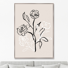Репродукция картины на холсте no words needed, just roses, no1 (картины в квартиру) бежевый 75x105 см.