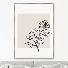 Репродукция картины на холсте no words needed, just roses, no2 (картины в квартиру) бежевый 75x105 см.