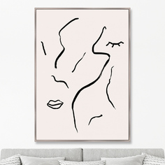 Репродукция картины на холсте say that you love me..! (картины в квартиру) бежевый 75x105 см.