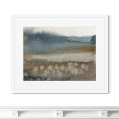 Репродукция картины в раме symphony of autumn, lake in the fog (картины в квартиру) мультиколор 52x42 см.