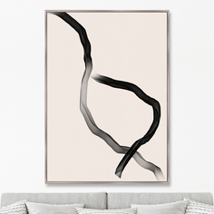 Репродукция картины на холсте the lightness of being, no4 (картины в квартиру) бежевый 75x105 см.