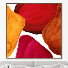 Репродукция картины на холсте forms and colors, composition no21 (картины в квартиру) мультиколор 105x105 см.