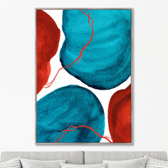 Репродукция картины на холсте forms and colors, composition no28 (картины в квартиру) мультиколор 75x105 см.