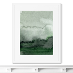 Репродукция картины в раме cloud over the hills (картины в квартиру) мультиколор 42x52 см.