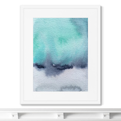 Репродукция картины в раме the winter skyscape (картины в квартиру) мультиколор 42x52 см.