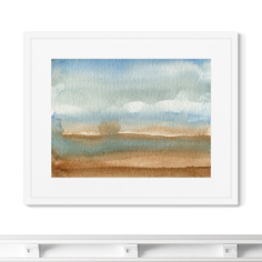 Репродукция картины в раме valley landscape (картины в квартиру) мультиколор 52x42 см.