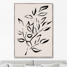 Репродукция картины на холсте blooming, no2 (картины в квартиру) бежевый 75x105 см.