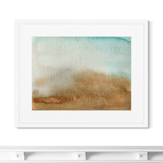 Репродукция картины в раме earth colors, no3 (картины в квартиру) коричневый 52x42 см.