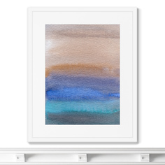 Репродукция картины в раме evening landscape (картины в квартиру) мультиколор 42x52 см.
