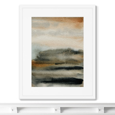 Репродукция картины в раме early november sky (картины в квартиру) мультиколор 42x52 см.