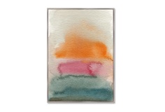 Репродукция картины на холсте sunset over the sea (картины в квартиру) мультиколор 75x105 см.