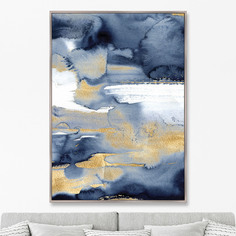 Репродукция картины на холсте the sky (картины в квартиру) синий 75x105 см.