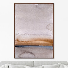 Репродукция картины на холсте late evening river bank (картины в квартиру) мультиколор 75x105 см.