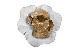 Декор настенный цветок (garda decor) белый 34x33x7 см.