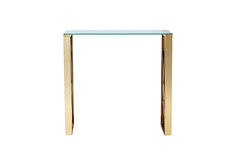 Консоль прозрачное стекло/золото (garda decor) золотой 80x78x30 см.
