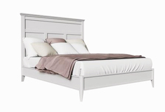 Кровать 160×200 с жестким изголовьем (la neige) белый 183.0x129.0x210.5 см.