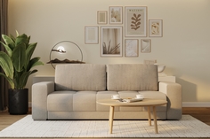 Диван ким (myfurnish) серый 248x90x103 см.