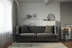 Диван бернард (myfurnish) серый 240x97x105 см.