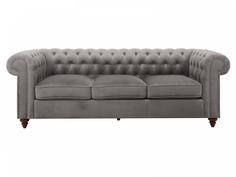 Диван chester classic (ogogo) серый 226x75x80 см.
