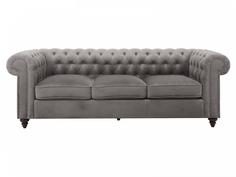 Диван chester classic (ogogo) серый 226x75x80 см.