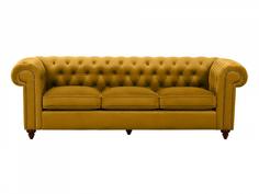 Диван chester classic (ogogo) желтый 226x75x80 см.