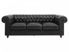 Диван chester classic (ogogo) черный 226x75x80 см.