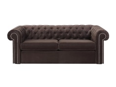 Диван chesterfield (ogogo) серый 208x73x105 см.