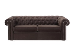 Диван chesterfield (ogogo) коричневый 208x73x105 см.