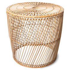 Столик приставной wicker , абака (hk living) бежевый 45x52x45 см.