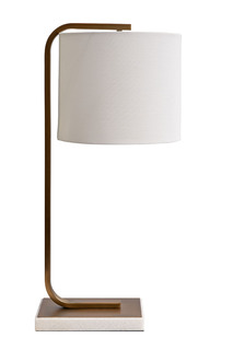 Лампа настольная с белым плафоном (garda decor) белый 27x66x27 см.